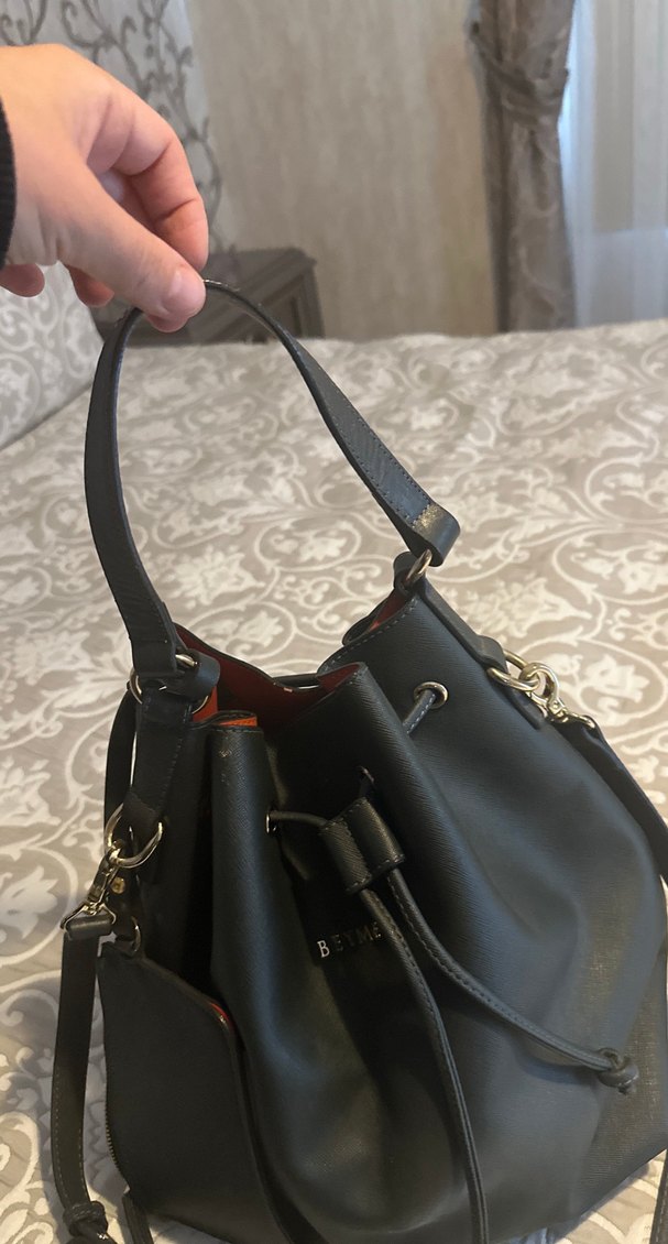 Siyah Deri Kemerli Kadın Çanta - Görsel 4