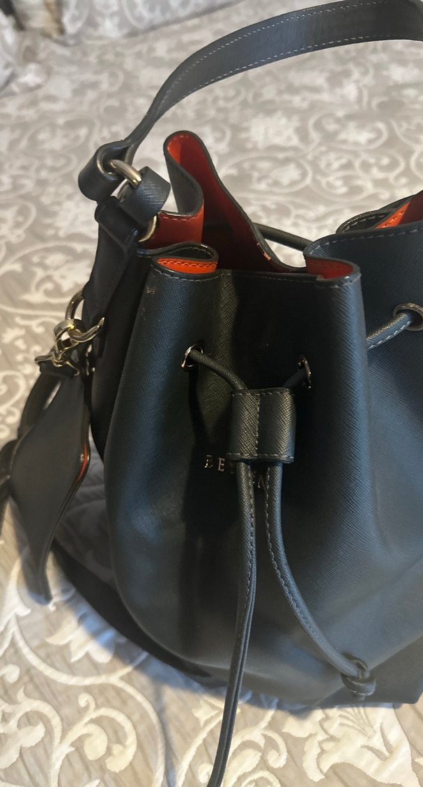 Siyah Deri Kemerli Kadın Çanta - Görsel 2