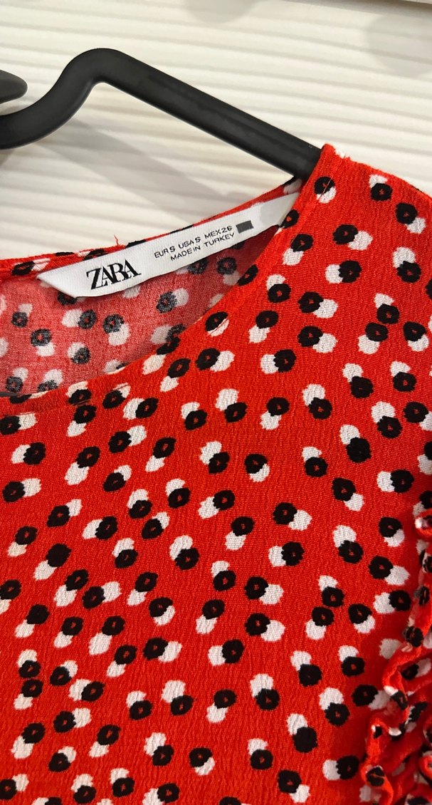 Kırmızı Bağlamalı Uzun midi boy elbise - Görsel 5