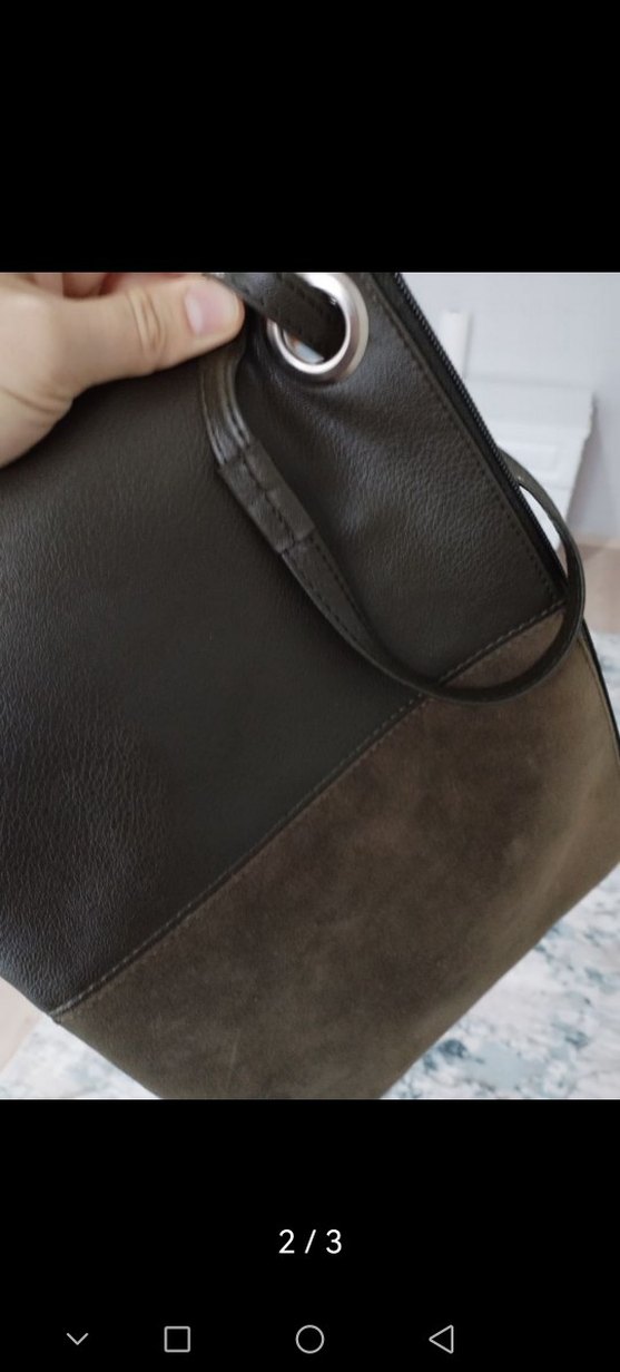 Süet Kadın El Çantası - Görsel 2