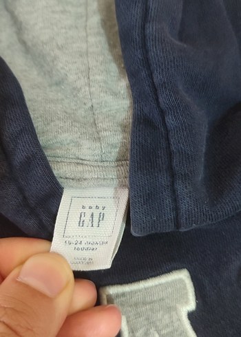 18-24 Ay Beden Orjinal Gap Erkek bebek Kapüşonlu Sweatshirt