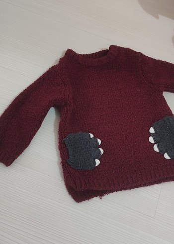 9-12 Ay Beden bordo Renk Zara marka Bordo Erkek Bebek Triko Kazak