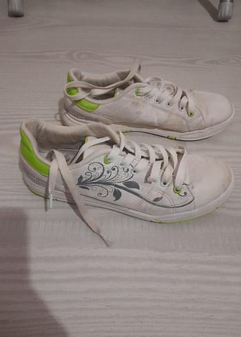 jump Kadın Beyaz Bağcıklı Spor Ayakkabı - Görsel 2