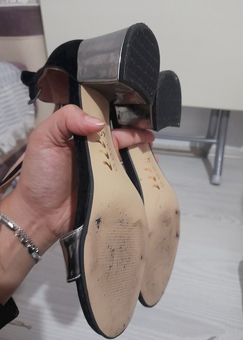 Siyah Süet Topuklu Kadın Ayakkabı - Görsel 9