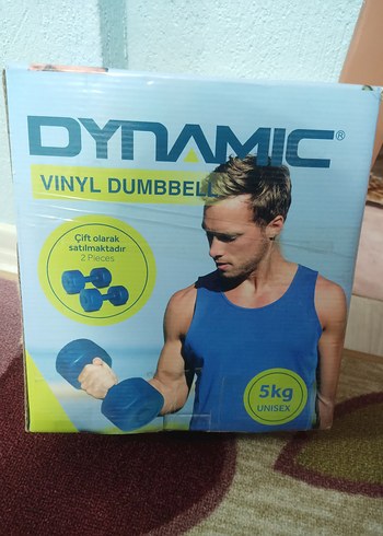 Dynamic 2'li 5 Kg PVC Dumbbell Seti Mavi - Görsel 2