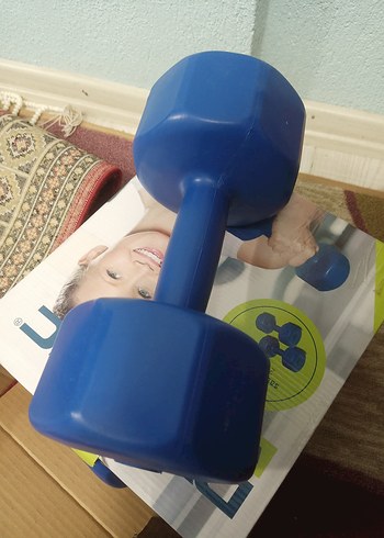 Dynamic 2'li 5 Kg PVC Dumbbell Seti Mavi - Görsel 4