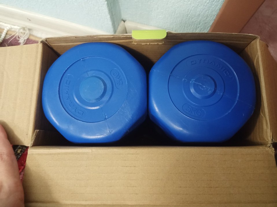 Dynamic 2'li 5 Kg PVC Dumbbell Seti Mavi - Görsel 3