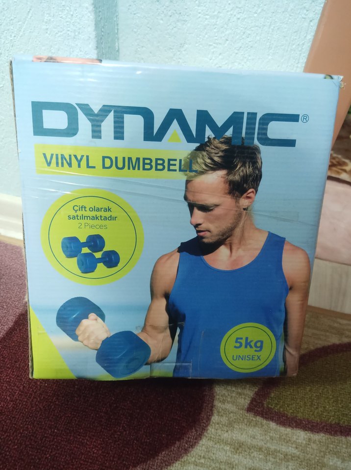 Dynamic 2'li 5 Kg PVC Dumbbell Seti Mavi - Görsel 2