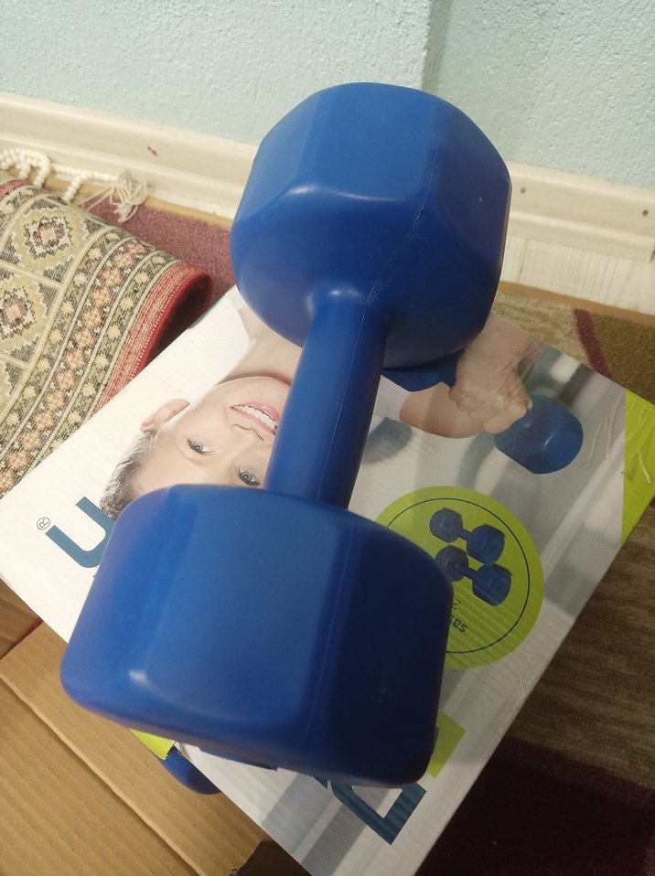 Dynamic 2'li 5 Kg PVC Dumbbell Seti Mavi - Görsel 4
