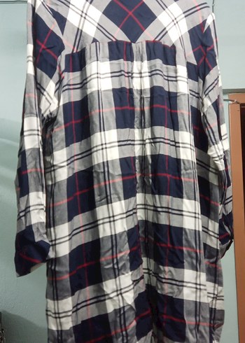 lcw Kadın Kareli Uzun Kollu Gömlek - Görsel 5