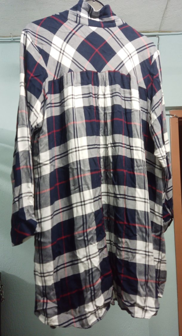 lcw Kadın Kareli Uzun Kollu Gömlek - Görsel 5