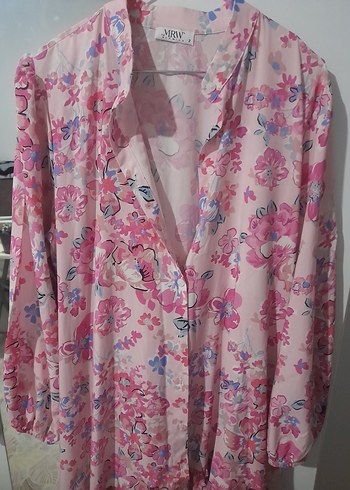 Pembe Çiçekli Uzun Bohem Elbise - Görsel 4