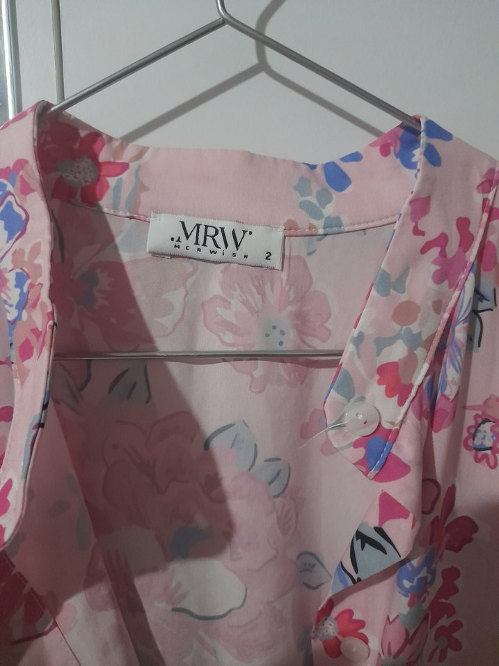 Pembe Çiçekli Uzun Bohem Elbise - Görsel 5