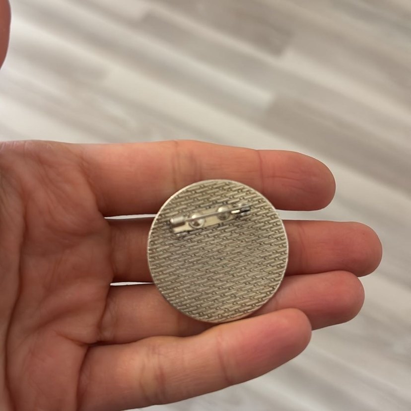 Bej Vintage Kadın Figürlü Broş - Görsel 2