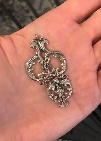 Vintage Nakışlı Boncuklu Kadın Kolye Ucu - Görsel 2