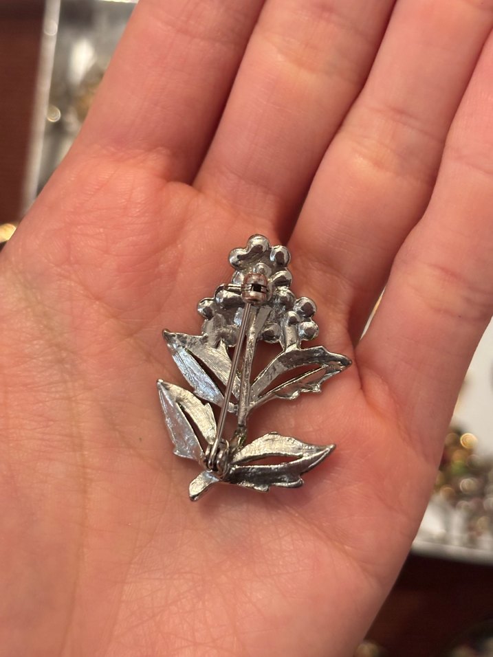 Yeşil Parlak Payetli Vintage Broş - Görsel 2