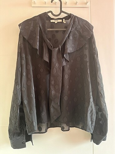 Fular yaka şifon bluz - Görsel 5