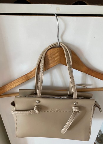 Trendyol & Milla Bej Deri Minimalist Kadın Çanta