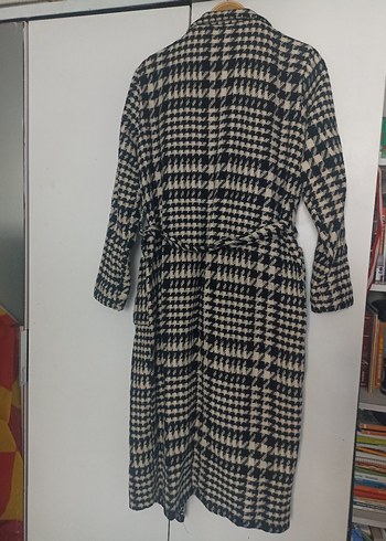 Kadın Uzun Kemerli Yün Kaban - Görsel 2