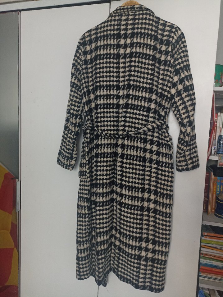 Kadın Uzun Kemerli Yün Kaban - Görsel 2