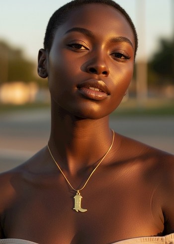 Altın Renkli Zincirli Kovboy Çizmesi Kolye - Görsel 4