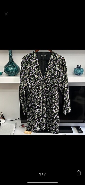 Zara Zara Çiçekli Elbise