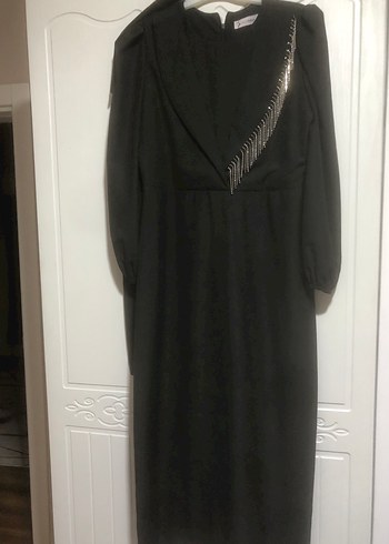 Siyah V Yakalı Kadın Tulum - Görsel 5