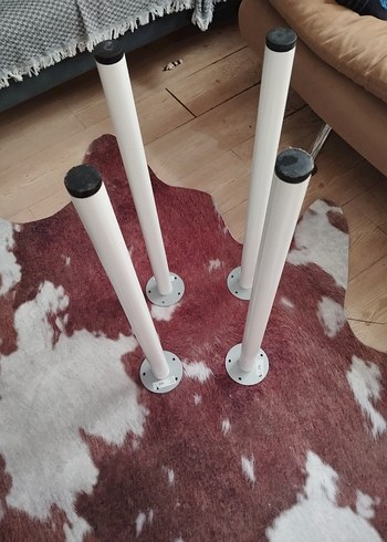 Beyaz Metal Masa Ayağı 4'lü Set ikea