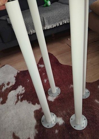  Beden beyaz Renk Beyaz Metal Masa Ayağı 4'lü Set ikea