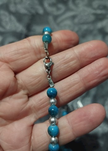 Turkuaz Boncuklu Bohem Kolye - Görsel 4