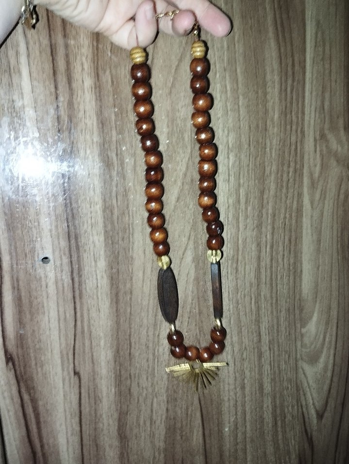 Kahverengi Boncuklu Bohem Kolye - Görsel 3