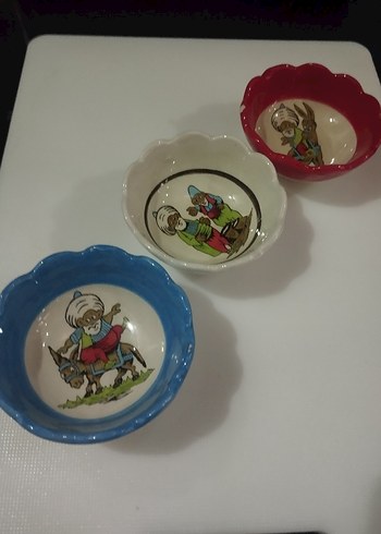 Renkli Nasrettin hoca kase Seti - Görsel 3