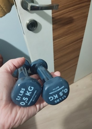 0,5 KG Mavi ağırlık ikisi 1 kg