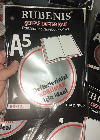 RUBENIS Şeffaf A5 Defter Kabı - Görsel 4