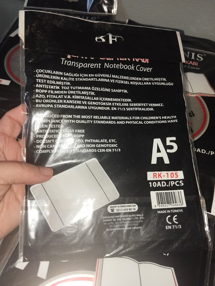 RUBENIS Şeffaf A5 Defter Kabı - Görsel 3