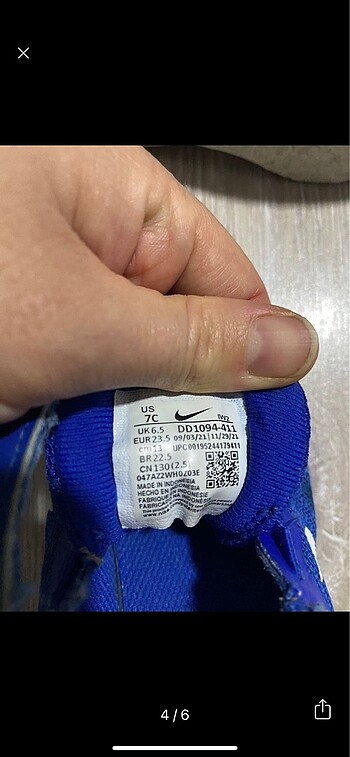 23 Beden mavi Renk Nike Bebek Ayakkabısı