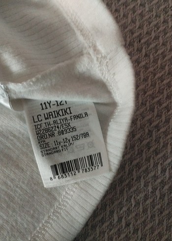 Beyaz Çocuk İçlik Kısa Kollu - Görsel 3