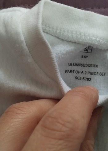 Beyaz ve Mavi Çocuk İçlik Tişörtleri - Görsel 2