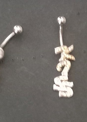 Cerrahi Çelik, Zirkon Taşlı 3 Göbek Piercingi - Görsel 3