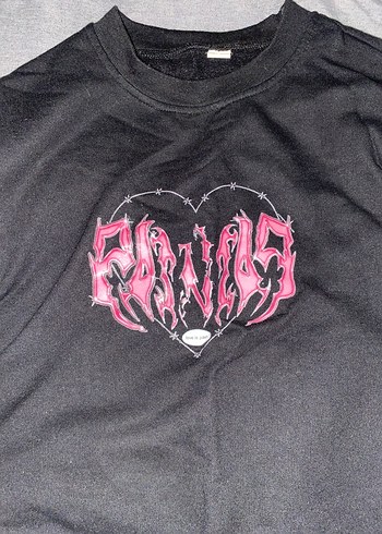 Siyah Uzun Kollu Baskılı Sweatshirt - Görsel 2