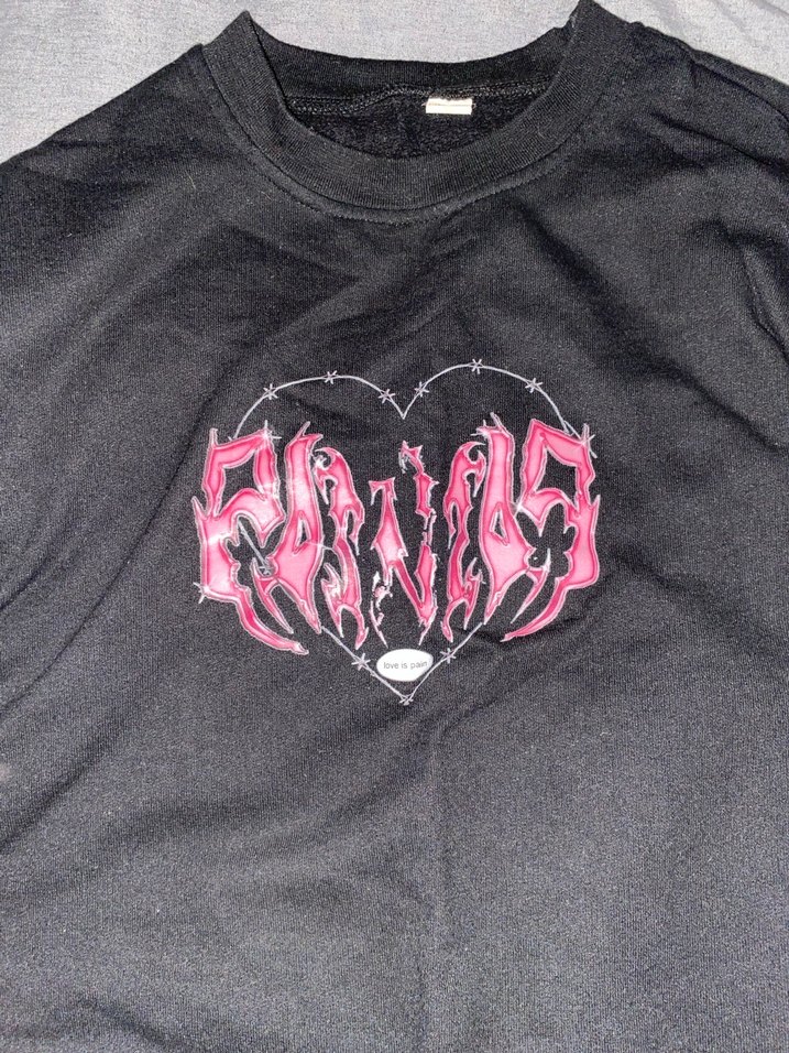 Siyah Uzun Kollu Baskılı Sweatshirt - Görsel 2