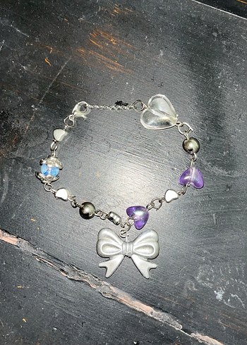 Mor Fiyonklu Gotik Bileklik - Görsel 2