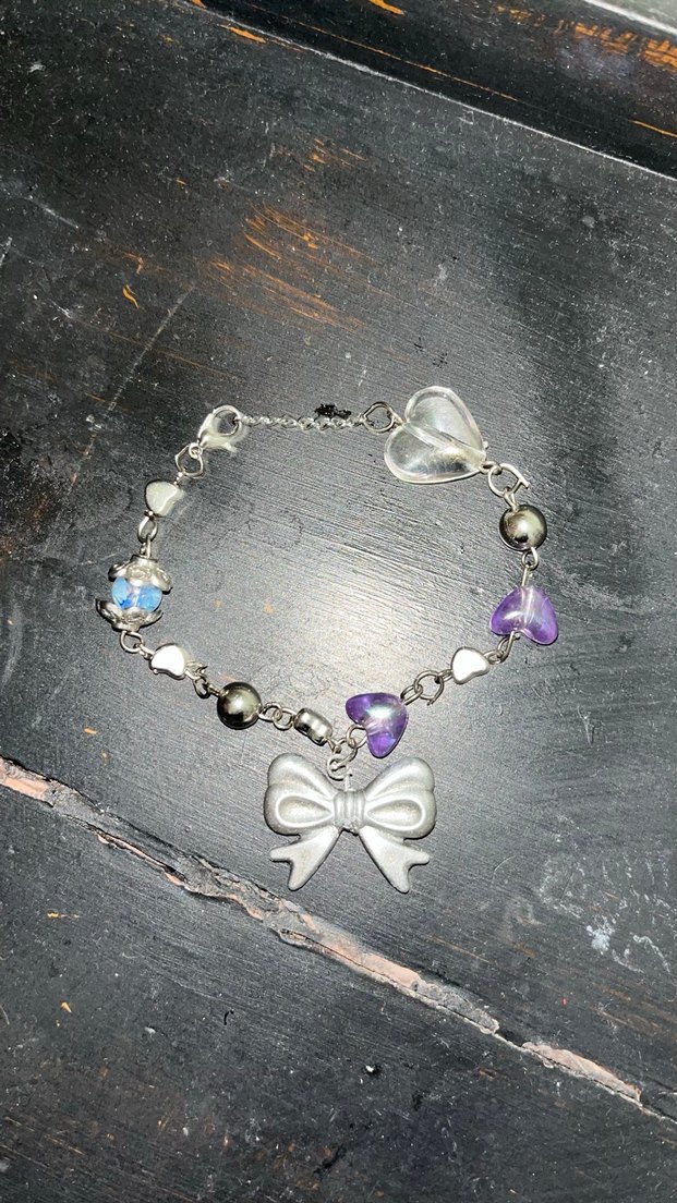 Mor Fiyonklu Gotik Bileklik - Görsel 2