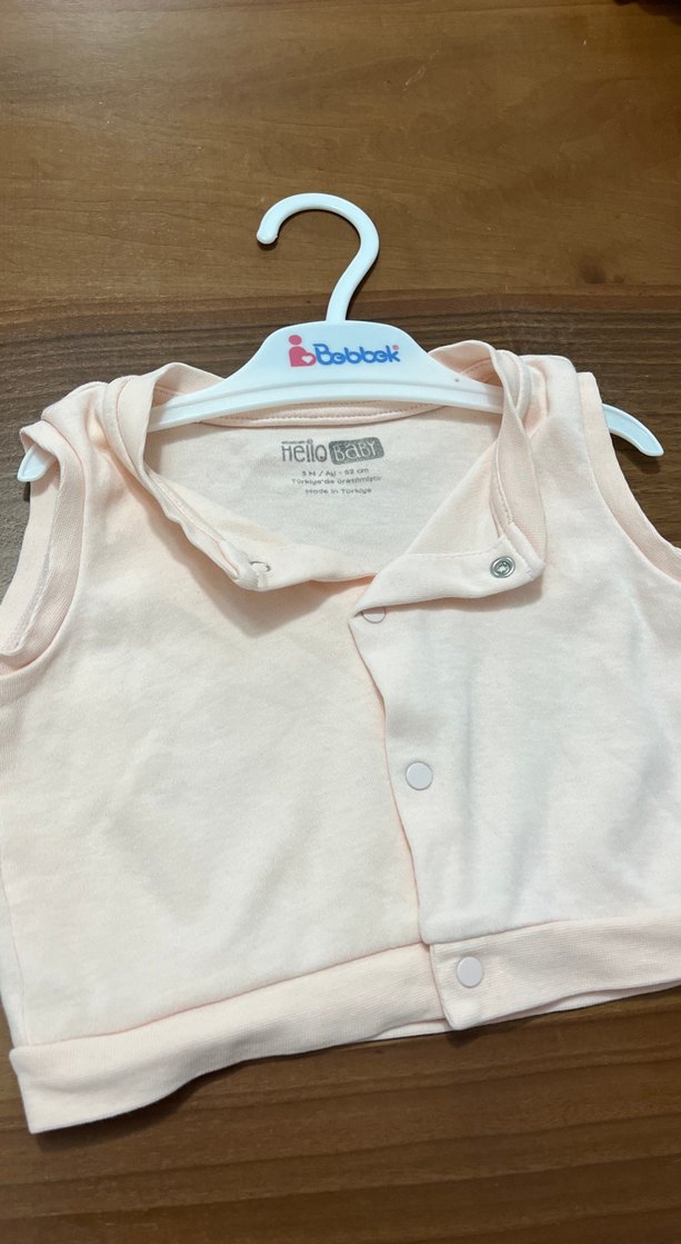 Kız Çocuk Düğmeli Pamuklu Kolsuz Yelek - Görsel 4