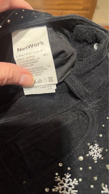 26 Beden Network siyah kadife skinny. Esnek kumaş