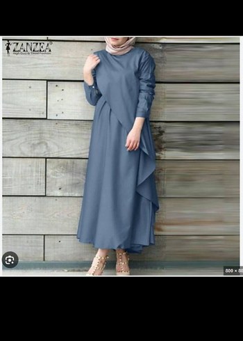 Kadın saten abiye mavi - Görsel 8