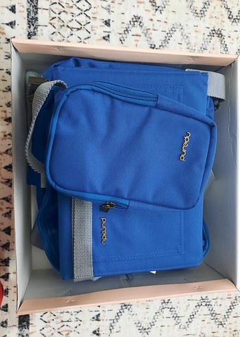 Mavi Bebek Bakım Çantası Seti puredu - Görsel 4