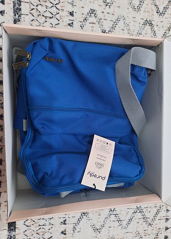 Mavi Bebek Bakım Çantası Seti puredu - Görsel 3