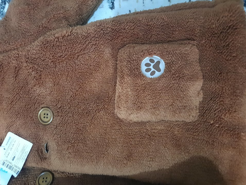 Kahverengi Kürklü Erkek Çocuk bebek kaban - Görsel 4