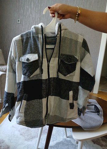 Erkek Çocuk Gri Düğmeli Street Wear Ceket